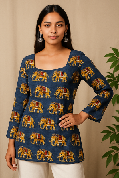 Womens Cotton Kurta Top
